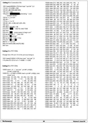 [Sorting on the Commodore 64 and the PET/CBM (7/7)]