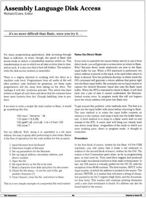 [Assembly Language Disk Access (1/4)]